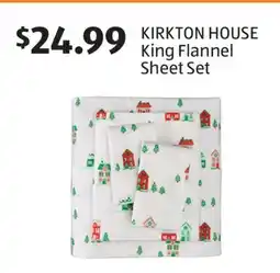 Aldi KIRKTON HOUSE King Flannel Sheet Set offer
