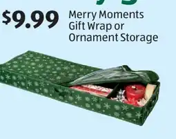 Aldi Merry Moments Gift Wrap or Ornament Storage offer