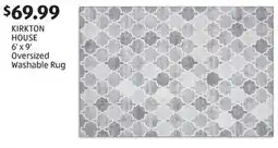 Aldi KIRKTON HOUSE 6' x 9' Oversized Washable Rug offer