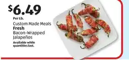 Aldi Custom Made Meals Fresh Bacon-Wrapped Jalapeños offer