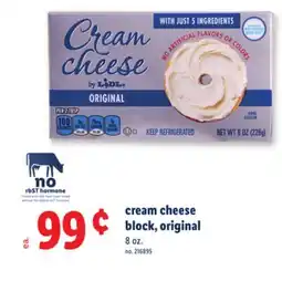 Lidl cream cheese block, original offer