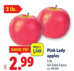 Lidl Pink Lady apples offer