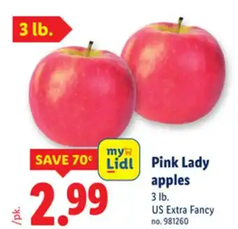 Lidl Pink Lady apples offer