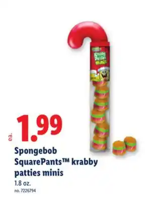 Lidl Spongebob SquarePants krabby patties minis offer