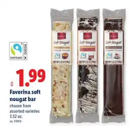 Lidl Favorina soft nougat bar offer