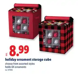 Lidl holiday ornament storage cube offer