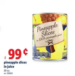 Lidl pineapple slices in juice offer