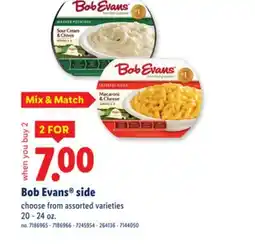 Lidl Bob Evans side offer