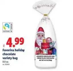 Lidl Favorina holiday chocolate variety bag offer