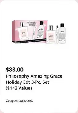 JC Penney Philosophy Amazing Grace Holiday Edt 3-Pc. Set ($143 Value) offer