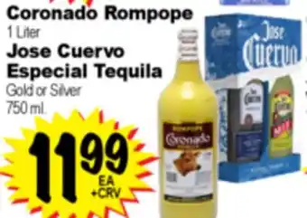 Superior Grocers Coronado Rompope 1 Liter, Jose Cuervo Especial Tequila Gold or Silver 750 ml offer