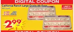 Superior Grocers California Ranch Large Grade AA Eggs offer