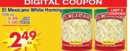 Superior Grocers El Mexicano White Hominy offer