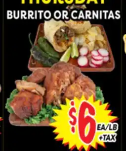 Superior Grocers BURRITO OR CARNITAS offer