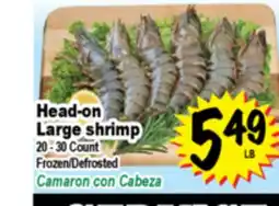 Superior Grocers Head-on Large shrimp offer