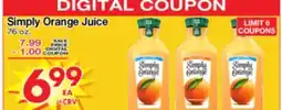 Superior Grocers Simply Orange Juice offer