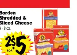 Superior Grocers Borden Shredded & Sliced Cheese offer