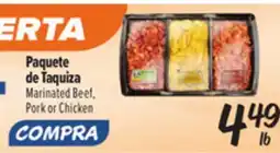 El Super Marinated Beef, Pork or Chicken offer