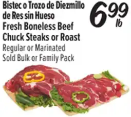 El Super Fresh Boneless Beef Chuck Steaks or Roast offer