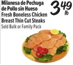 El Super Fresh Boneless Chicken Breast Thin Cut Steaks offer