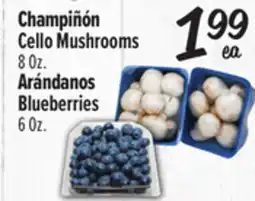 El Super Cello Mushrooms 8 Oz., Blueberries 6 Oz offer