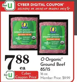 Pavilions O Organic Ground Beef 85/15 offer