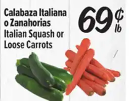 El Super Italian Squash or Loose Carrots offer