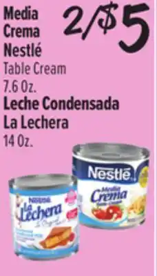 El Super Table Cream 7.6 Oz.La Lechera 14Oz offer