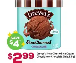 Grocery Outlet Dreyer's Slow Churned Ice Cream, Chocolate or Chocolate Chip offer