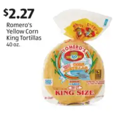 Aldi Romero's Yellow Corn King Tortillas offer
