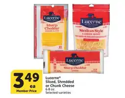 Vons Lucerne Sliced, Shredded or Chunk Cheese offer