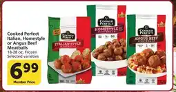 Vons Cooked Perfect Italian, Homestyle or Angus Beef Meatballs offer