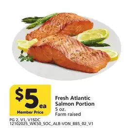 Vons Fresh Atlantic Salmon Portion offer