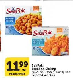 Vons SeaPak Breaded Shrimp offer