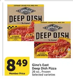 Vons Gino's East Deep Dish Pizza offer