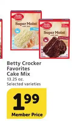 Vons Betty Crocker Favorites Cake Mix offer
