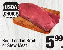 Super King Markets Beef London Broil or Stew Meat offer