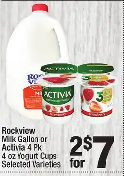 Super King Markets Rockview Milk Gallon or Activia 4 Pk 4 oz Yogurt Cups offer