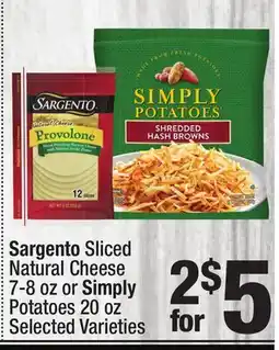 Super King Markets Sargento Sliced Natural Cheese 7-8 oz or Simply Potatoes 20 oz offer