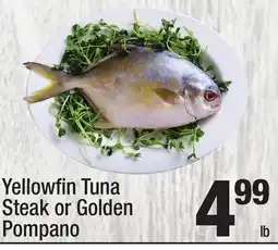 Super King Markets Yellowfin Tuna Steak or Golden Pompano offer