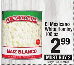 Super King Markets El Mexicano White Hominy offer