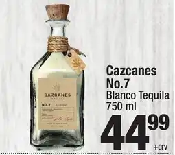 Super King Markets Cazcanes No. 7 Blanco Tequila offer