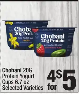 Super King Markets Chobani 20G Protein Yogurt Cups offer