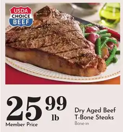 Pavilions Dry Aged Beef T-Bone Steaks offer
