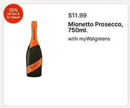 Walgreens Mionetto Prosecco, 750ml offer