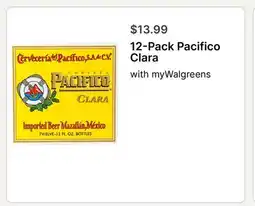 Walgreens 12-Pack Pacifico Clara offer