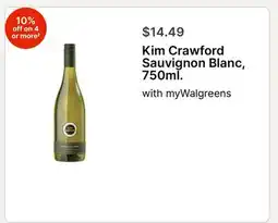 Walgreens Kim Crawford Sauvignon Blanc, 750ml offer