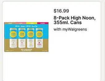 Walgreens 8-Pack High Noon, 355ml. Cans offer