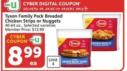 Vons Tyson Family Pack Breaded Chicken Strips or Nuggets offer