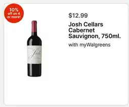 Walgreens Josh Cellars Cabernet Sauvignon, 750ml offer